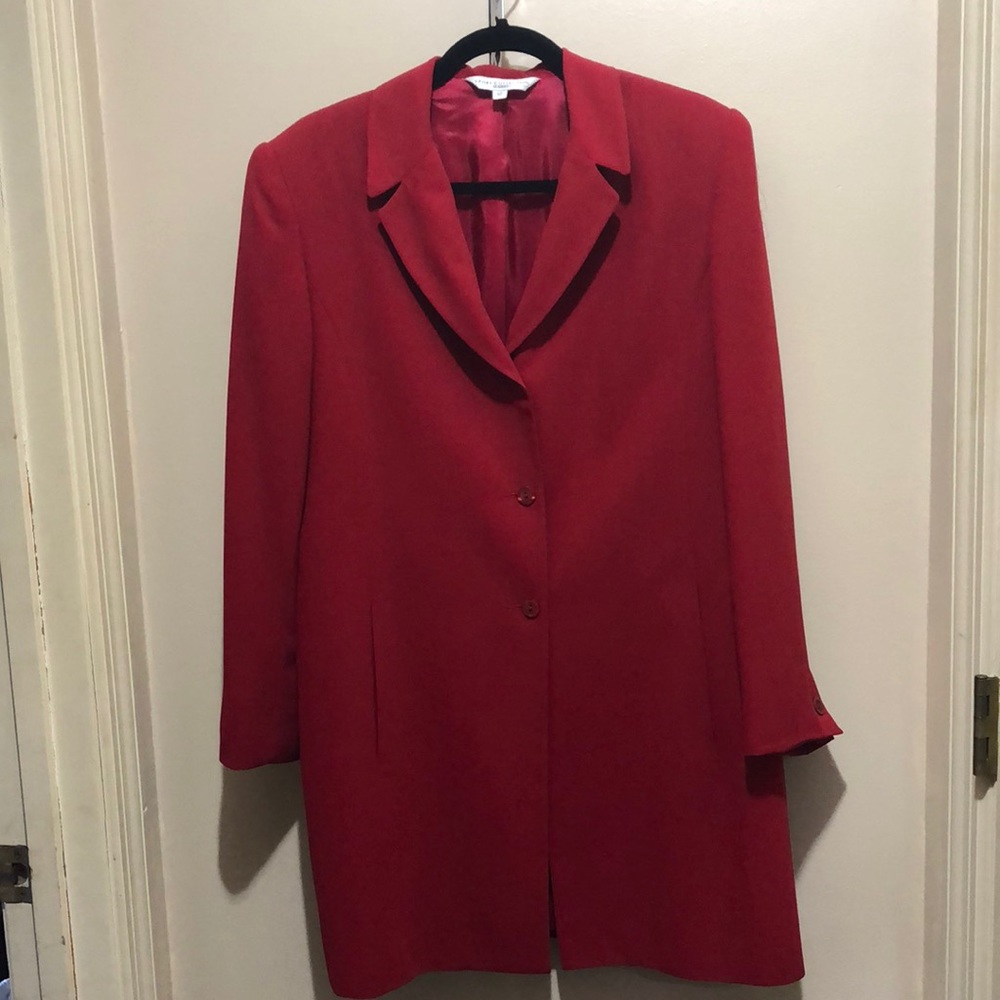 Sports sophisticates red jacket dress